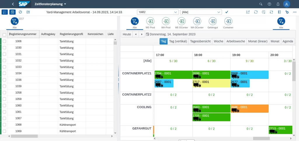 Zeitfenstermanagement: Zeitfensterplanung